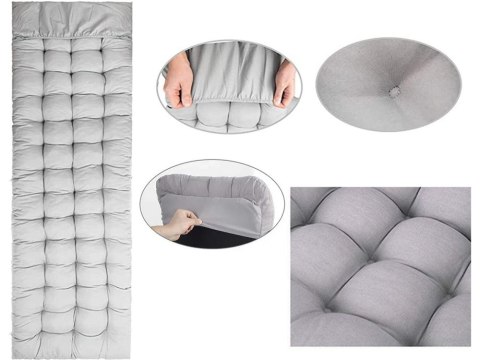 Poduszka na leżak ogrodowy duża pikowana 170x50 cm