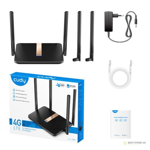 Router CUDY LT500D_EU LAN 10/100 AC1200 Dual Band Wi-Fi Mesh 4G LTE Cat.4 SIM Router CUDY LT500D_EU LAN 10/100 AC1200 Dual Band Wi-Fi Mesh 4G LTE Cat.4 SIM