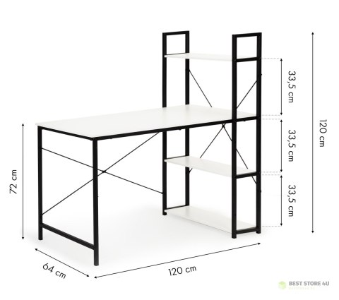 Biurko komputerowe biurowe stół + regał półki loft Biurko komputerowe biurowe stół + regał półki loft