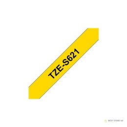 Brother | S621 | Laminated tape | Thermal | Black on yellow | Roll (0.9 cm x 8 m)