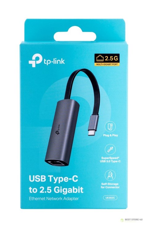 Karta sieciowa TP-LINK UE302C USB Type-C to 2.5 Gigabit Ethernet Network Adapter Karta sieciowa TP-LINK UE302C USB Type-C to 2.5 Gigabit Ethernet Network Adapter