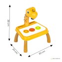 Projektor tablica do rysowania dinozaur 12 flamastrów 24 wzory