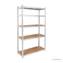 Regał metalowy magazynowy 205x120x45 srebrny Rebel