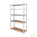 Regał metalowy magazynowy 205x120x45 srebrny Rebel
