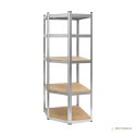 Regał metalowy magazynowy narożny 180x40x70 srebrny Rebel