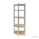 Regał metalowy magazynowy narożny 180x40x70 srebrny Rebel