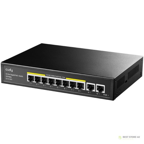 Switch CUDY GS1010PE 8-Port Gigabit PoE+ 120W 2xGbE Uplink Switch CUDY GS1010PE 8-Port Gigabit PoE+ 120W 2xGbE Uplink