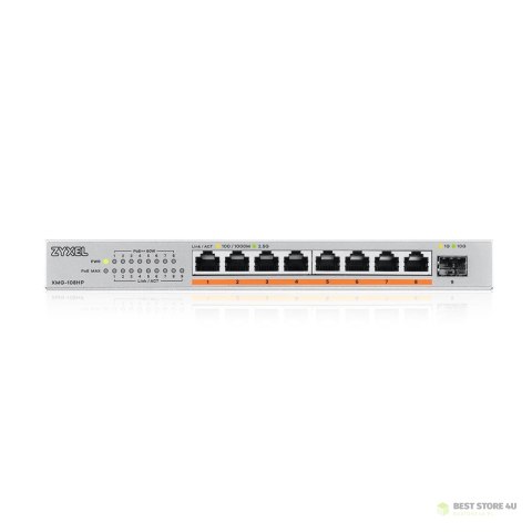 Switch Zyxel XMG-108HP 9p PoE (PoE++: 8) 100W Unmanaged Multigigabit Switch Zyxel XMG-108HP 9p PoE (PoE++: 8) 100W Unmanaged Multigigabit
