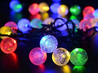Girlanda ogrodowa lampki 20 led solarna multikolor