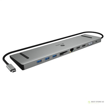 Stacja dokująca IcyBox USB-C -> HDMI/VGA/USB-A/USB-C/3,5mm Stacja dokująca IcyBox USB-C -> HDMI/VGA/USB-A/USB-C/3,5mm