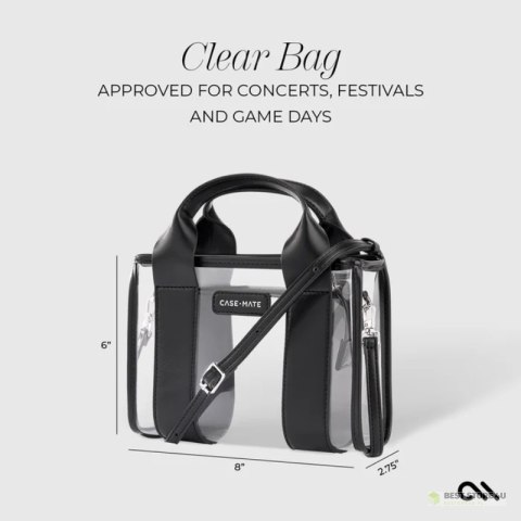 Case-Mate Micro Tote Bag - Wodoodporna torba na ramię (Black/Clear) Case-Mate Micro Tote Bag - Wodoodporna torba na ramię (Black/Clear)