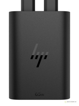 Zasilacz sieciowy HP 65W GaN Laptop Charger 2xUSB-C czarny 600Q7AA