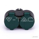 Adapter Ogrodowy V-TAC 2 Gniazda, IP44 Schuko VT-1102-2