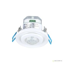 Czujnik Ruchu 360st Wpuszczany Okrągły Regulowany Biały V-TAC VT-8030