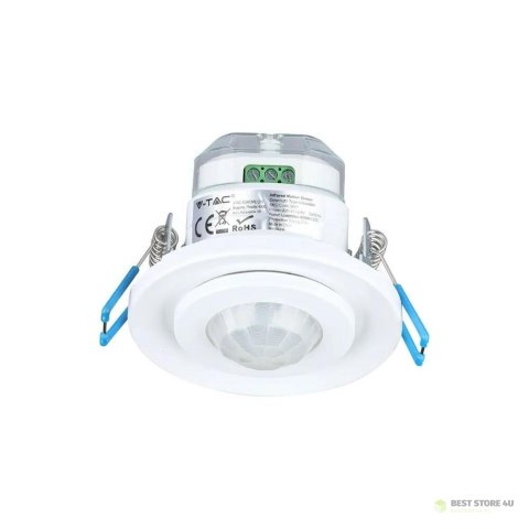 Czujnik Ruchu 360st Wpuszczany Okrągły Regulowany Biały V-TAC VT-8030 Czujnik Ruchu 360st Wpuszczany Okrągły Regulowany Biały V-TAC VT-8030
