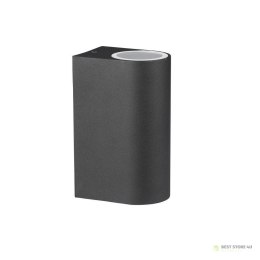 Kinkiet Ścienny V-TAC GU10 Aluminium Okrągły Czarny Góra Dół IP44 VT-7652