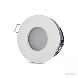 Oczko V-TAC Aluminiowe Odlew Szczelne z szybą IP54 GU10 Okrągłe fi84 Białe VT-787RD-WH