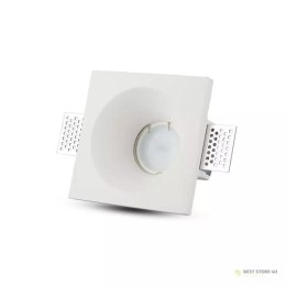 Oczko V-TAC GIPS GU10 Wpuszczane 103x103 Okrągłe Białe V-TAC VT-859SQ