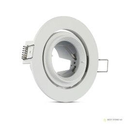 Oczko V-TAC GU10 Ruchome Uchylna Ślimak Białe VT-700W