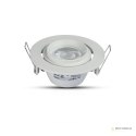 Oczko V-TAC GU10 Ruchome Uchylna Ślimak Białe VT-700W