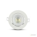 Oczko V-TAC GU10 Ruchome Uchylna Ślimak Białe VT-700W