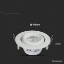 Oczko V-TAC GU10 Ruchome Uchylna Ślimak Białe VT-700W