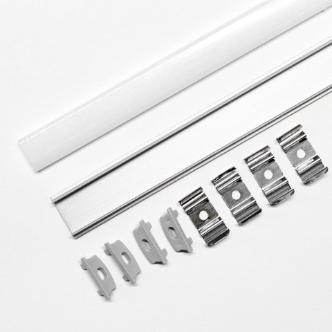 Profil Aluminiowy V-TAC 2mb Anodowany Do taśm LED ELASTYCZNY GIĘTKI 18x6mm VT-8138