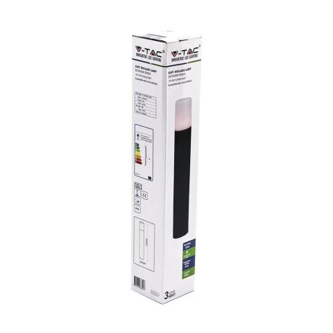Słupek Ogrodowy V-TAC GU10 Okrągły Aluminium Czarny 80x80x500mm IP54 VT-7617 3 Lata Gwarancji