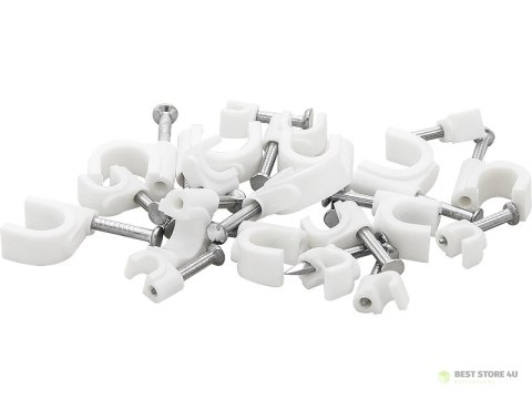 42-012# Uchwyt kabla 10mm biały okrągły 42-012# Uchwyt kabla 10mm biały okrągły