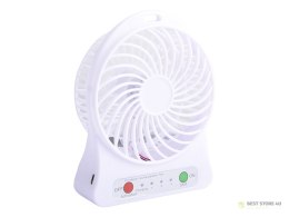 44-502# Wentylator biurkowy 10cm usb+akumulator biały