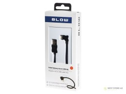 66-090# Przyłącze usb a - micro b 1,0m kątowe czarne gold blister