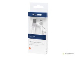 66-104# Przyłącze usb a - micro b 1,5m spirala srebrny blister`