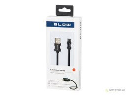 66-146# Przyłącze usb a - micro b 1,5m plecionka czarny blister