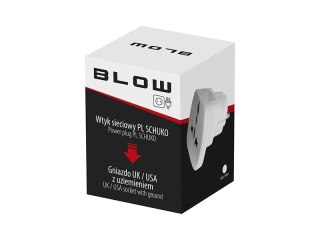 Wtyk sieciowy wt.pl/gn.uk,usa biały duży
