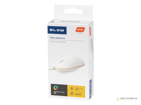 84-043# Mysz optyczna blow mp-60 usb biała 84-043# Mysz optyczna blow mp-60 usb biała