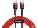 BASEUS Kabel USB-C - USB-C 2,0m Cafule PD 2.0 QC 3.0 60W (CATKLF-H09) Red