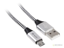 Kabel TRACER USB 2.0 AM - micro 1,0m czarno-srebrny