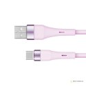 Kabel USB - USB typu C 1 m silikonowy różowy Kruger&Matz Basic