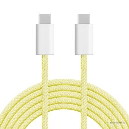 Kabel USB typu C - USB typu C 60 W 1 m żółty Kruger&Matz Basic