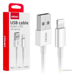 Kabel do ładowania usb-a - lightning iphone 2a 100cm fulllink amio-03895