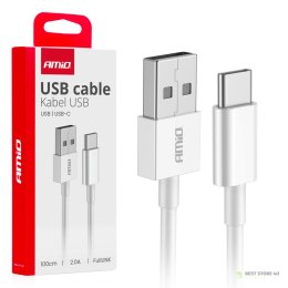 Kabel do ładowania usb-a - usb-c 2a 100cm fulllink amio-03893
