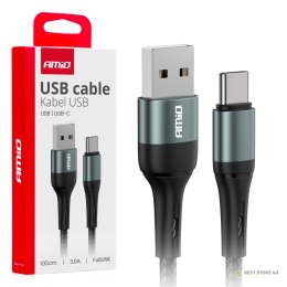 Kabel do ładowania usb-a - usb-c 3a 100cm fulllink amio-03911