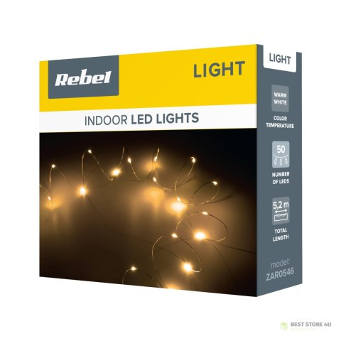 Lampki świateczne - 50 mini led- ciepłe białe Lampki świateczne - 50 mini led- ciepłe białe