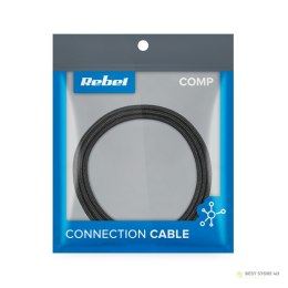 Kabel USB - USB micro REBEL 200 cm czarny