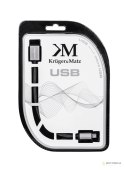 Kabel USB - micro USB gniazdo-wtyk 0,2 m Kruger&Matz