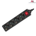 Listwa zasilająca Maclean, przedłużacz 4 gniazda, z wyłącznikiem, 3500W, 5m, typ niemiecki, MCE194G