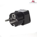 MCE155 46974 Adapter gniazdo UK na wtyk EU uniwersalny czarny