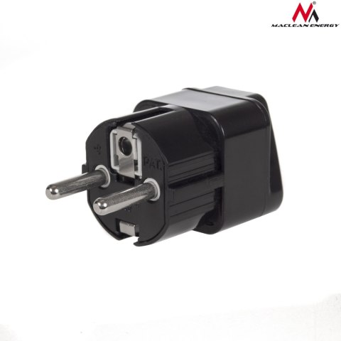 MCE155 46974 Adapter gniazdo UK na wtyk EU uniwersalny czarny
