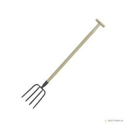 12281 Widły ogrodnicze do kopania 125 cm, trzonek drewniany T100