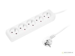 98-019# Przedłużacz sieciowy pr-570p 5-gniazd z uziemieniem 5m biały 3x1,5mm